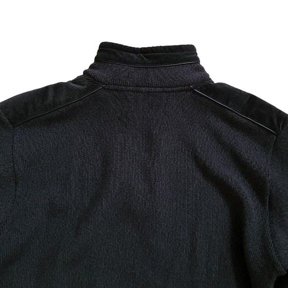 Amerigo Vespucci Made in Italy Pure Wool Leather Trimmed 1/4 Zip Sweater XL - Picture 10 of 14